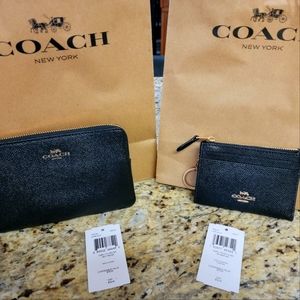 NEW Coach wristlet and keychain wallet